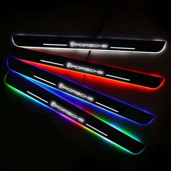 LED Wireless Illuminated Porsche Door Sills with 7 Colors Change