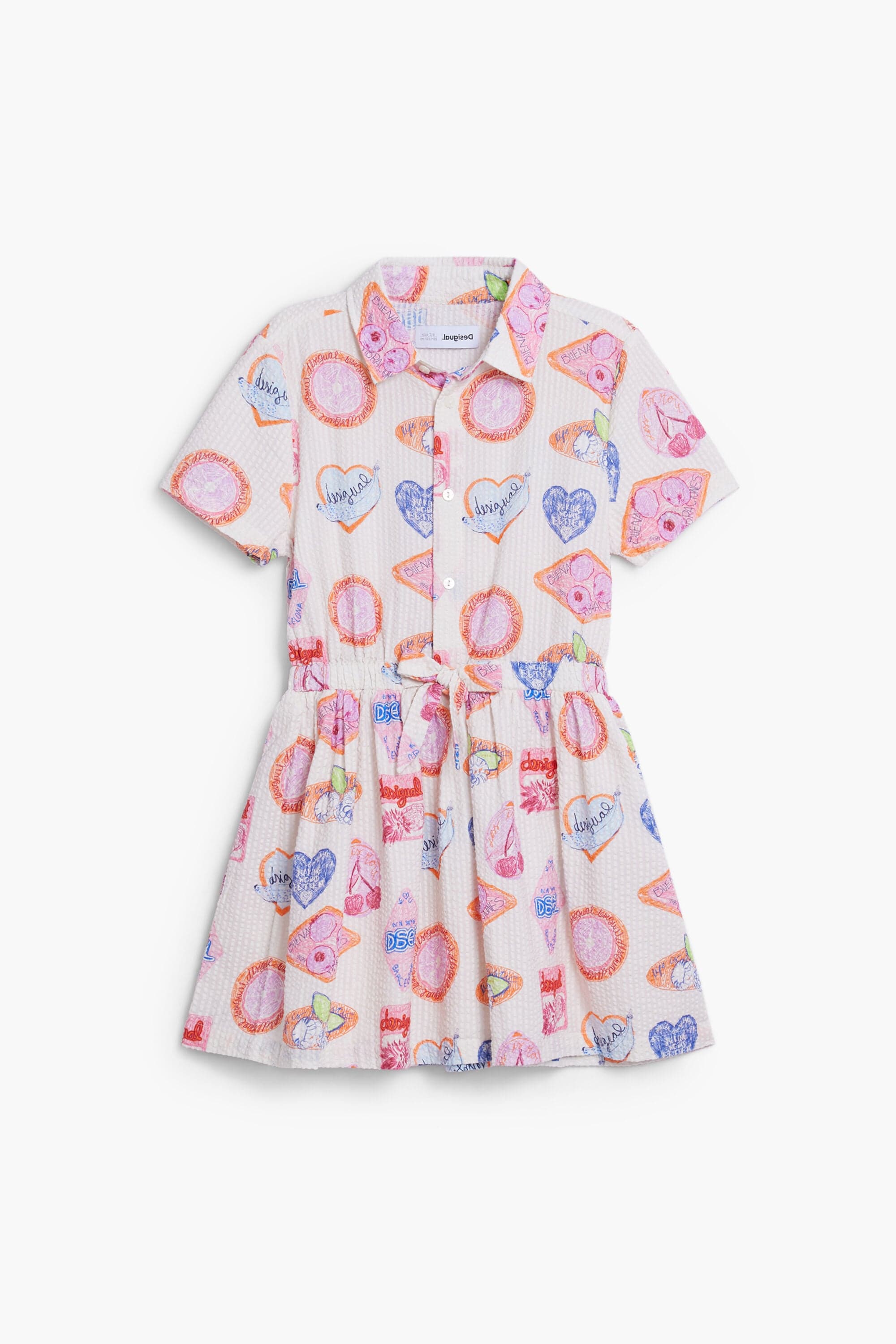 Desigual, Hemdblusenkleid mit Stempeldruck, Baumwolle, 13/14