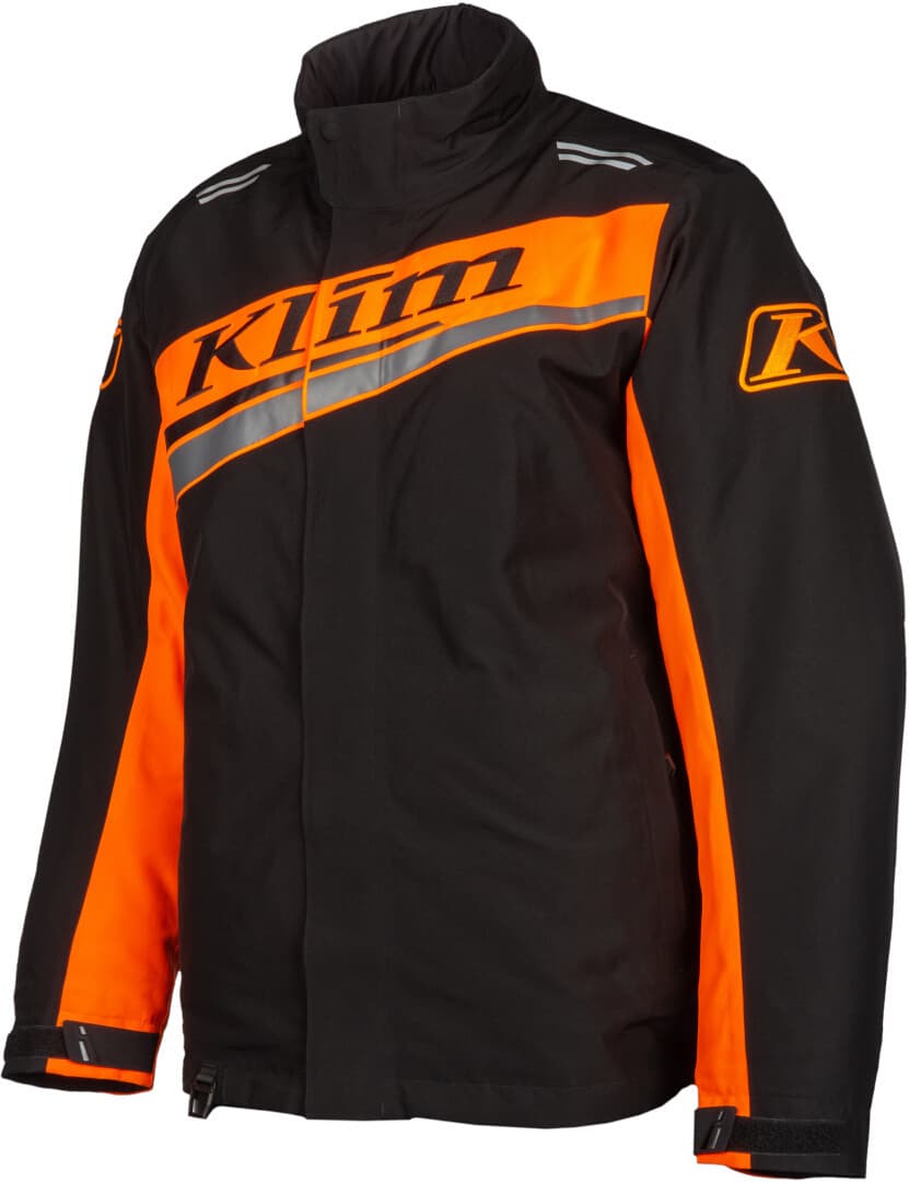Klim Kaos Snowmobil Jacke, schwarz-orange, Größe XL für Männer