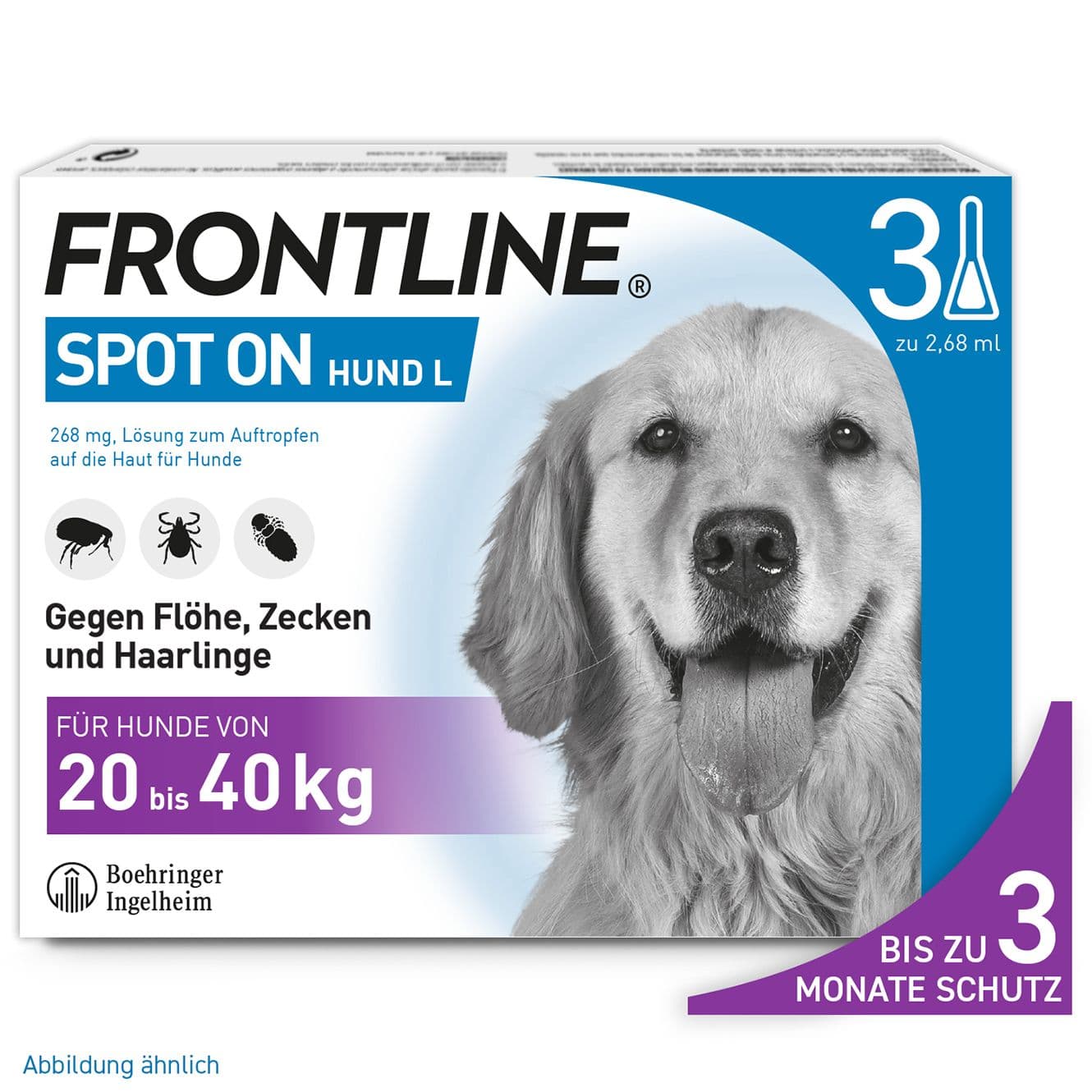FRONTLINE Spot on H 40 Lösung f.Hunde 3 St.