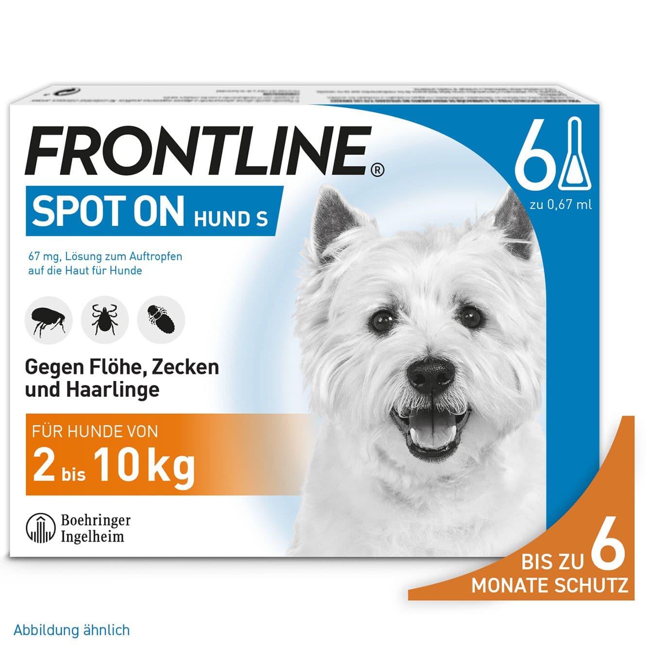FRONTLINE Spot on H 10 Lösung f.Hunde 6 St.