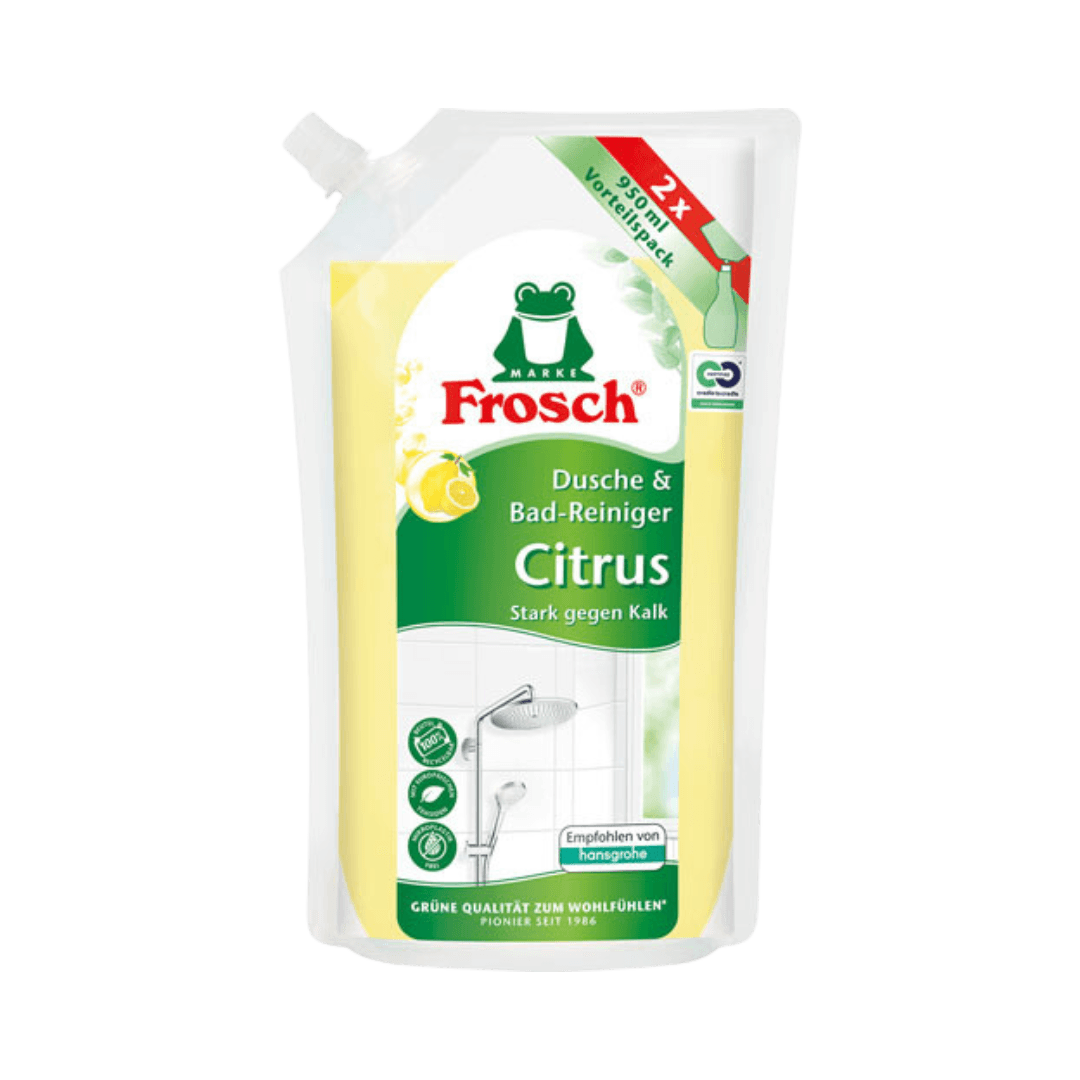 Frosch BadReiniger Citrus Dusche & Bad BIO, Nachfüllbeutel (ohne Pumpe) 950 Milliliter