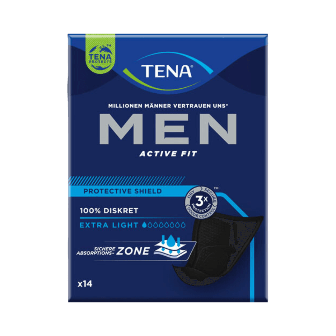 TENA MEN Protective Shield Extra Light Einlagen, sehr leichte Blasenschwäche, 14 Stück