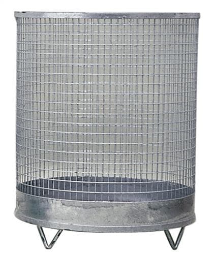 Abfallkorb H600xD500mm 118l, Drahtgitter verz.m.4 Füßen
