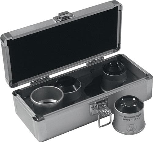 Uhrmacherlupenset Profi-Set, Tech-Line 6x,8x,10x,15x Ku.-Kass.4tlg.SCHWEIZER