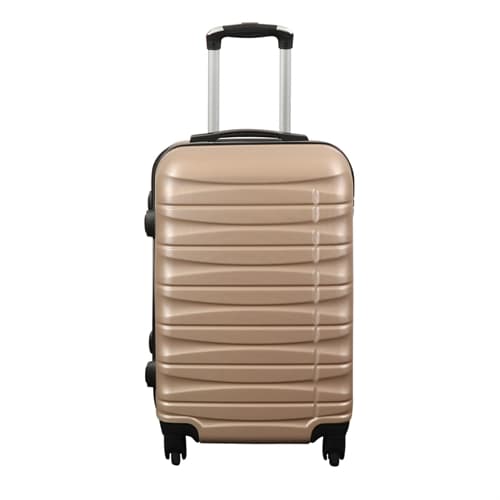 Cabin suitcase - Hard-shell - Gold hand luggage suitcase with 4 wheels on offer