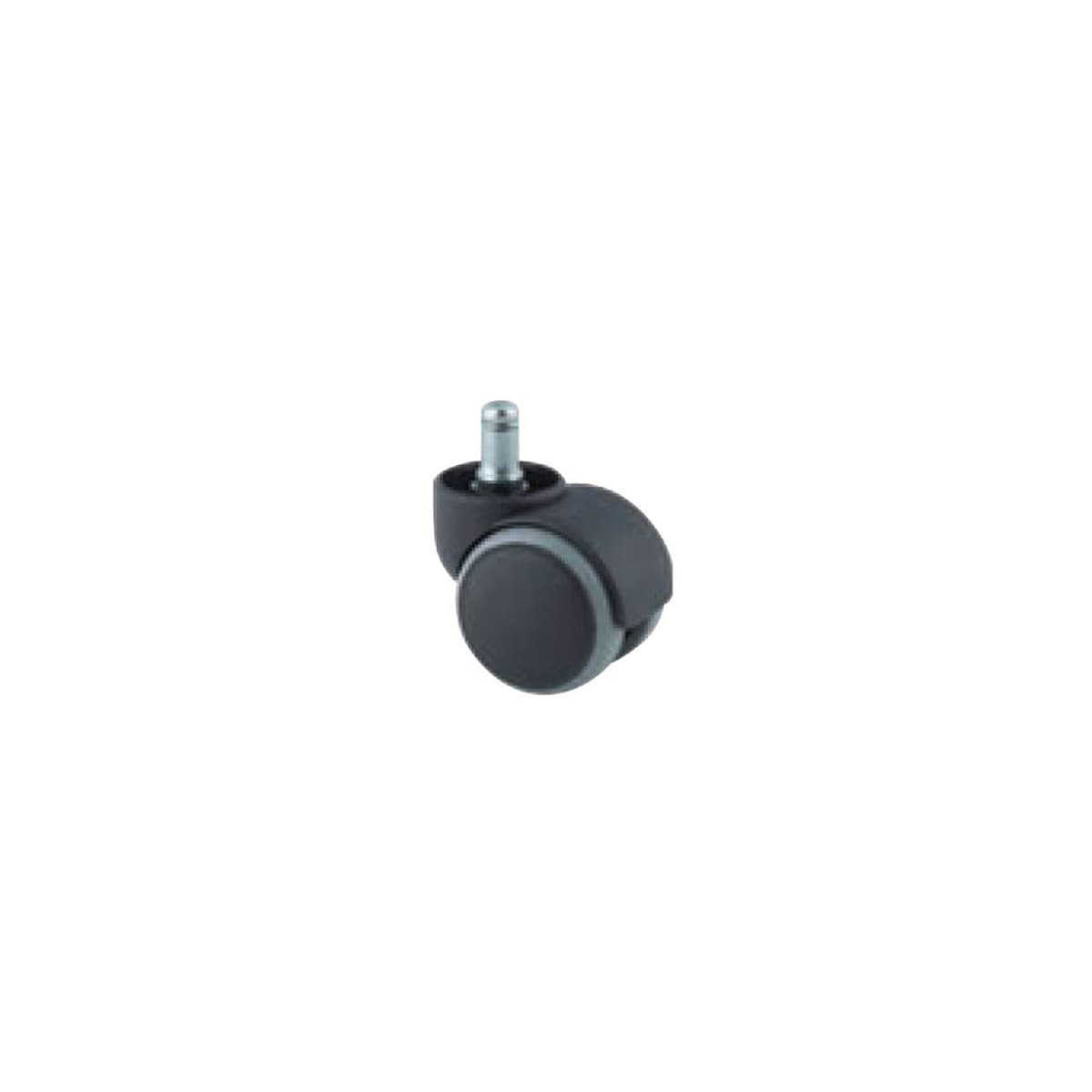 Rollen für Rollhocker und Bürostühle, Ø 50 mm, 5er Set, belastungsgebr., schwarz