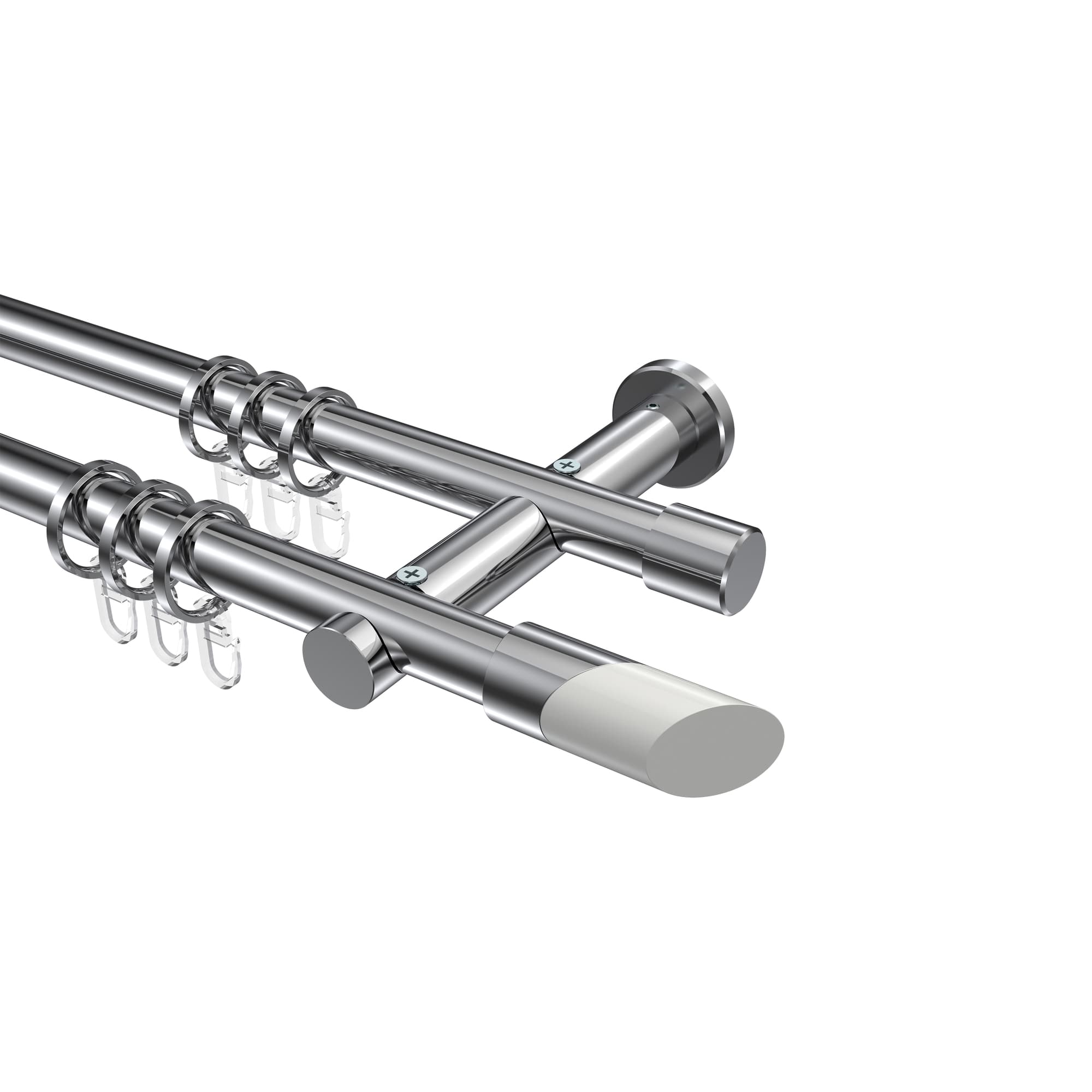 Stilgarnitur Chrom, Metall 20 mm Ø Platon Verano, zweiläufig
