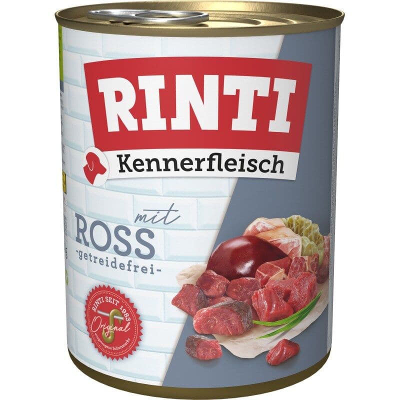 Rinti Hunde Nassfutter Dose Kennerfleisch Ross 800g