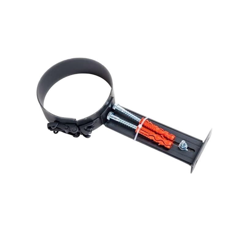 Rauchrohr Halterung verstellbar für 2mm Rohr 120mm Schwarz metallic