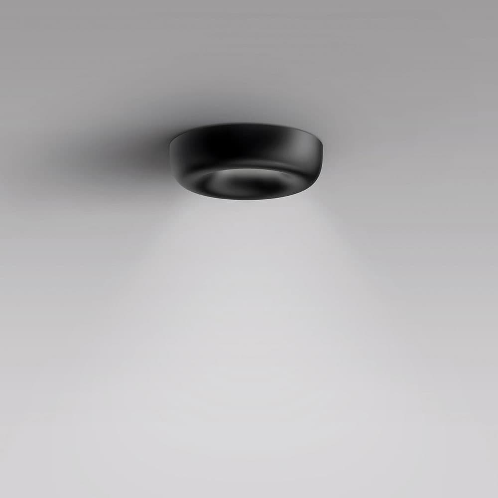 Serien Lighting Cavity Recessed S LED-Deckeneinbaustrahler-Schwarz-Glaslinse 45° Abstrahlwinkel-mit LED (2700K)