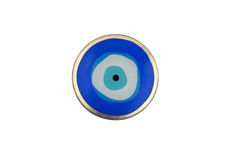Love Plates Glasteller S blaues Auge rund