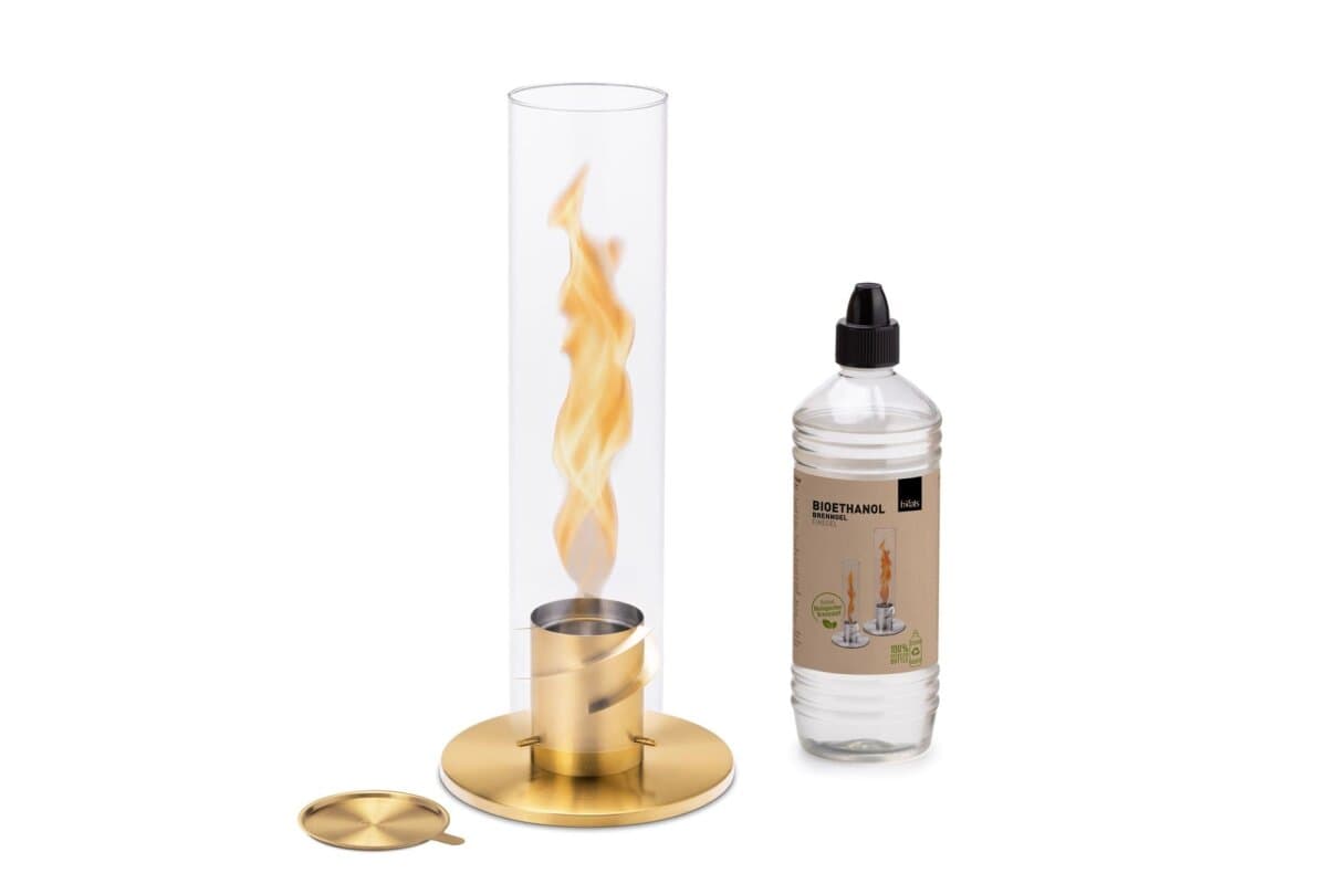 Höfats Spin 120 Gold - Tischfeuer + 1x Bio Ethanol