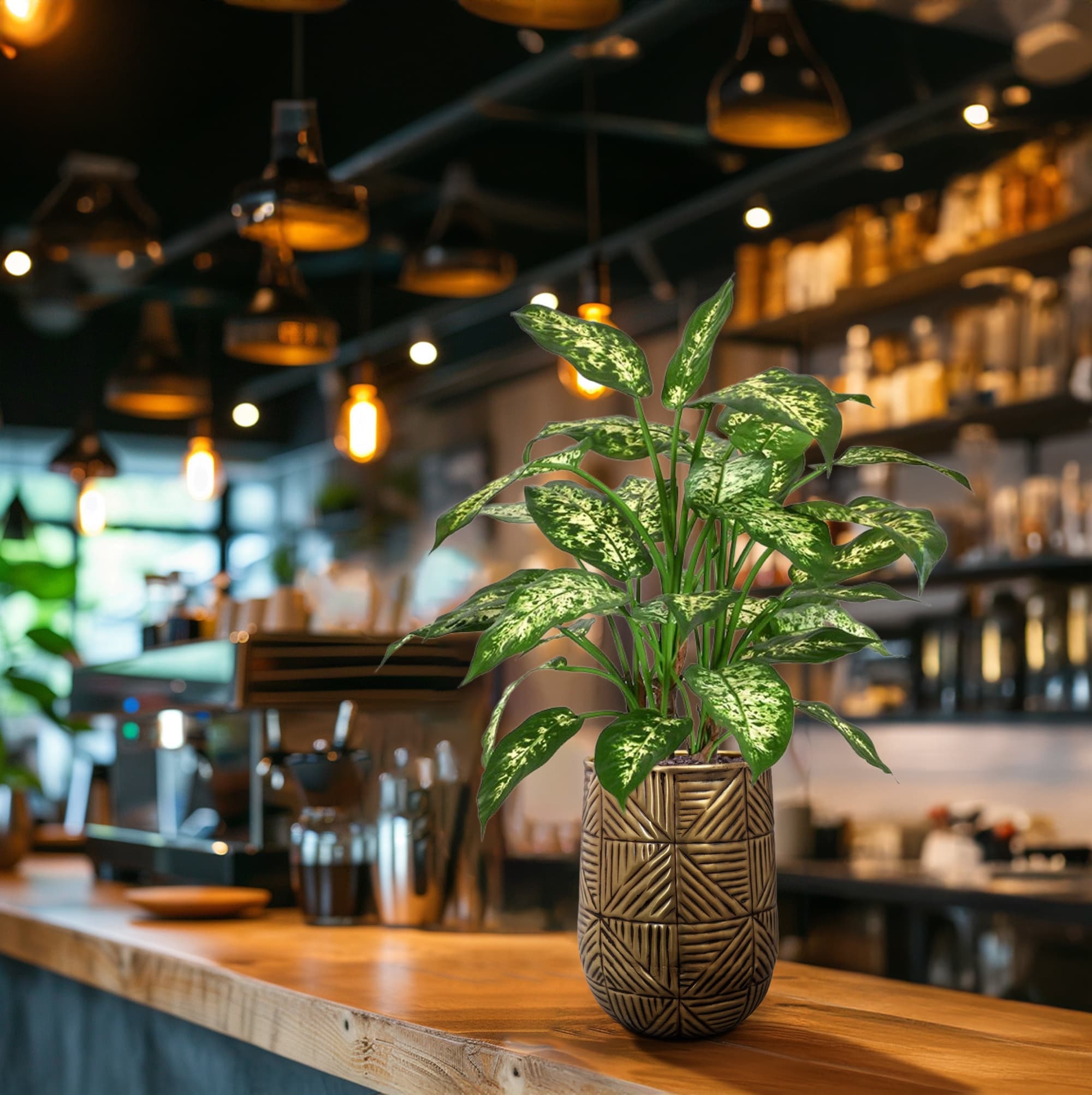 Dieffenbachia deluxe Kunstpflanze 60 cm