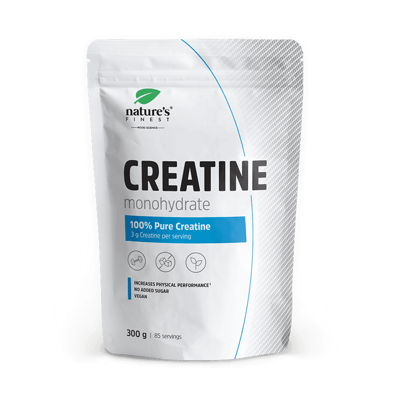 Nature's Finest Creatine Monohydrate | 100% reines Kreatin für hochintensives Training + sportliche Leistung | 3g Kreatin, 85-tägiger veganer Vorrat