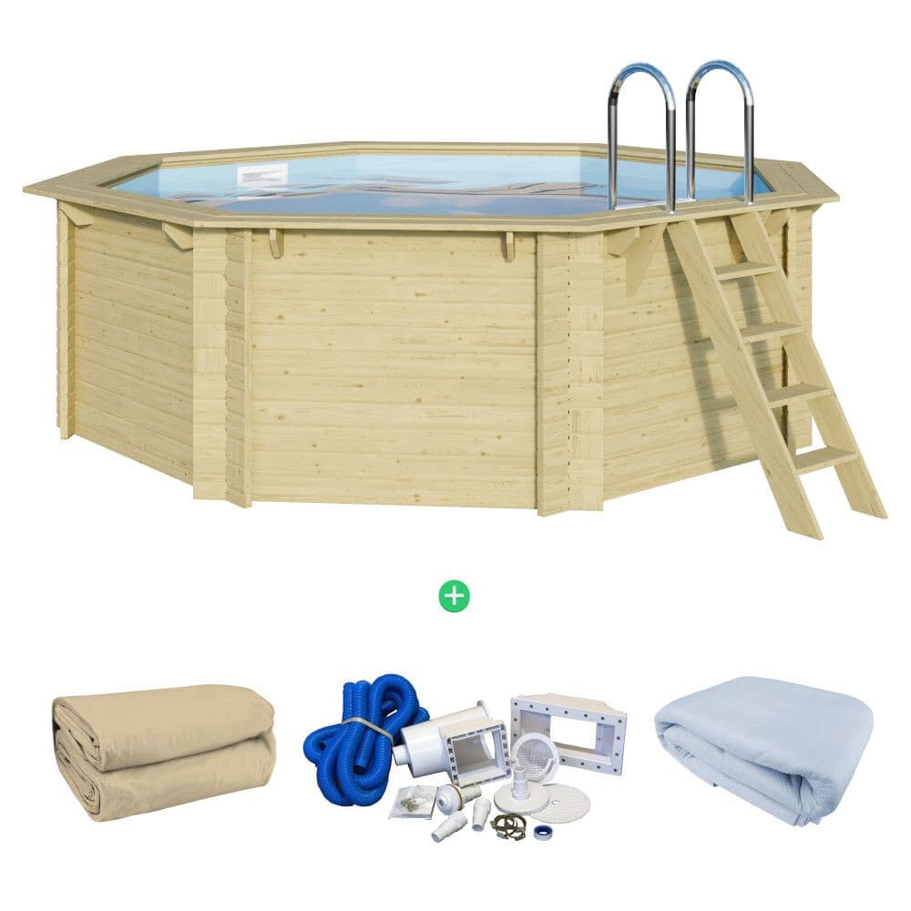 Karibu Modell 2 - 470 x 124cm SET sand ohne Filter