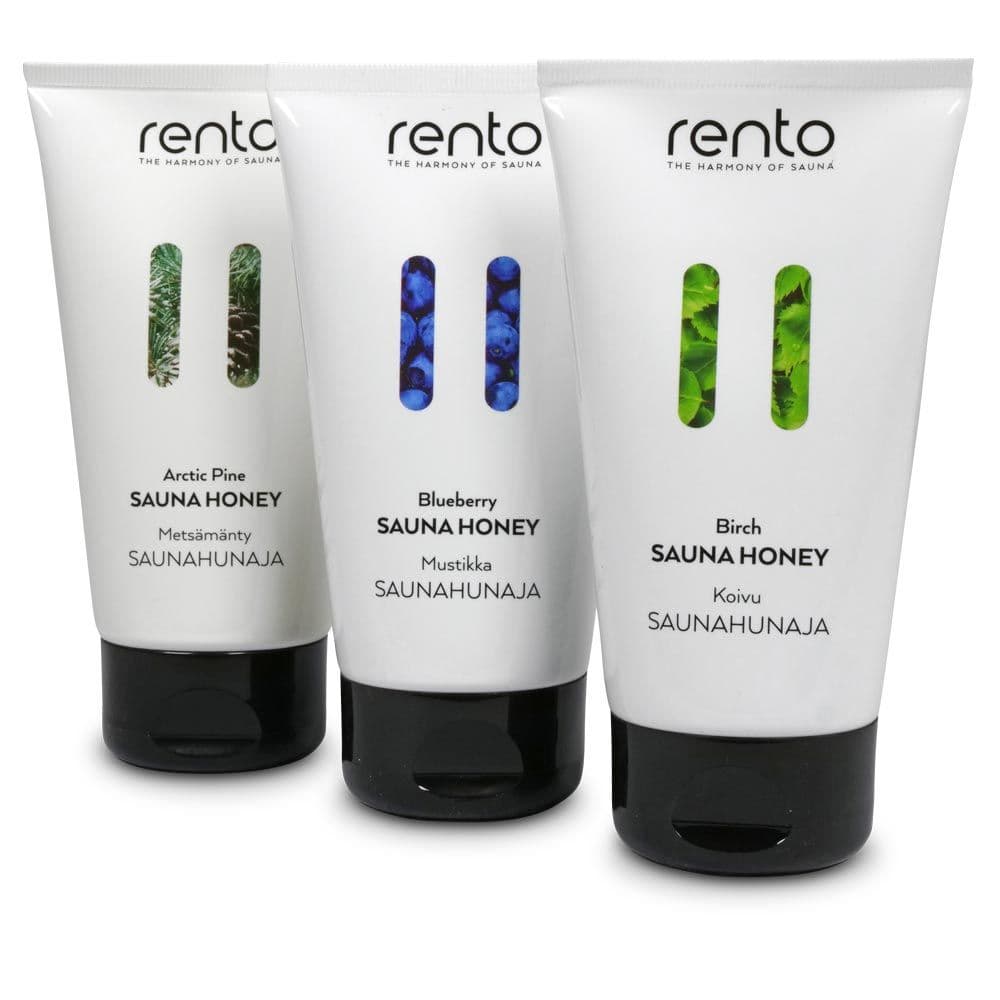 3er Set Rento Saunahonig-Creme Blueberry + Pine + Birch