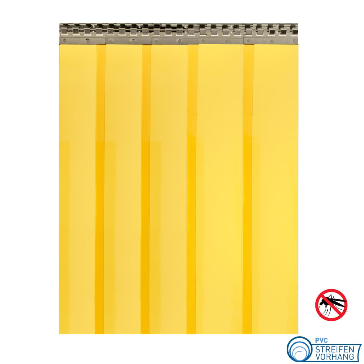 PVC Streifenvorhang Stallvorhang Breite 1,50 m - 2,25m - 3-fache Überlappung = 8 Streifen (13,4cm je Streifen)