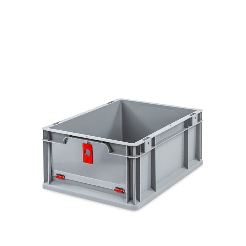 Eurobox NextGen Insight Cover 400x300x170mm mit 80mm hohen Frontöffnung und Abdeckung - Verschluss rot