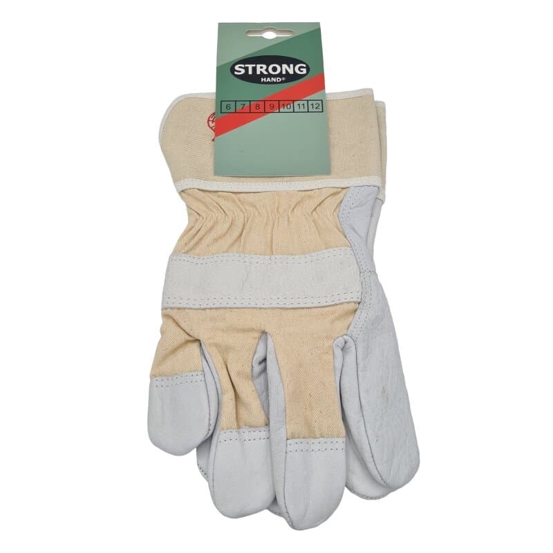 Stronghand Rind-Vollleder Handschuh mit SB-Aufhänger und EAN-Auszeichnung - Gr. 8