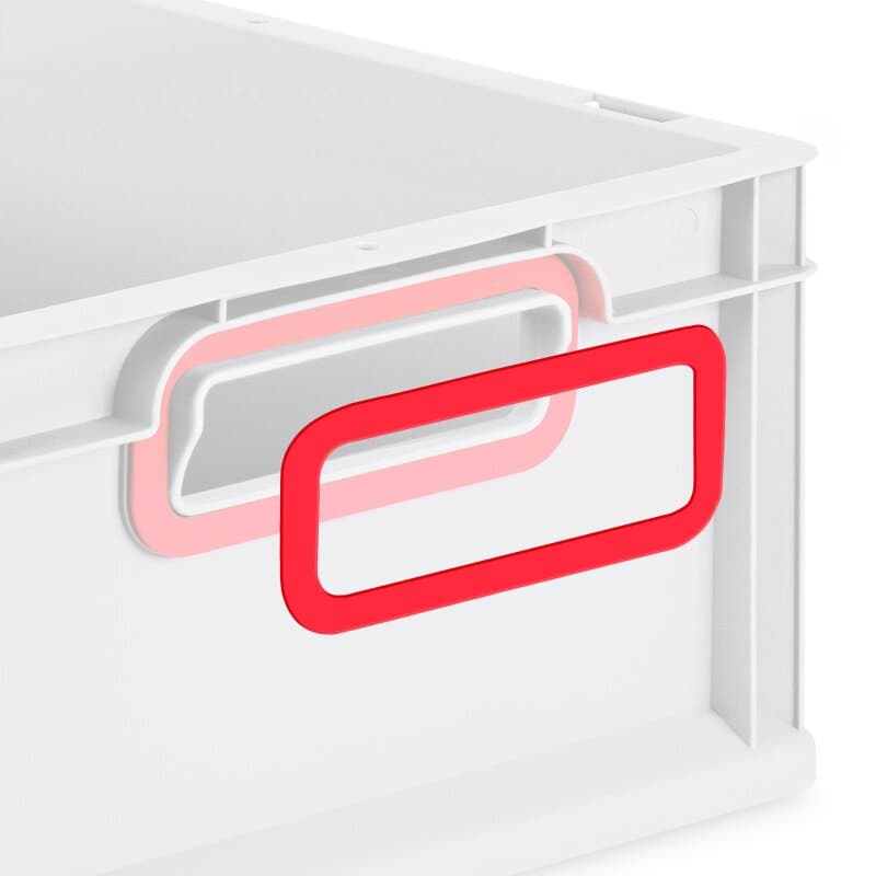 ColorClip-Set Griffmulden-Farbringe rot für Eurobox NextGen 2.0 und NextGen 2.0 Cycle - 2 Stück