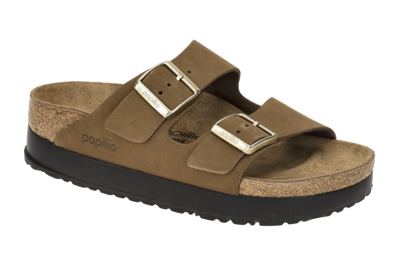 Birkenstock 1028366 BS Arizona_Pap Damen Pantoletten Braun Dark Tea mit anato...