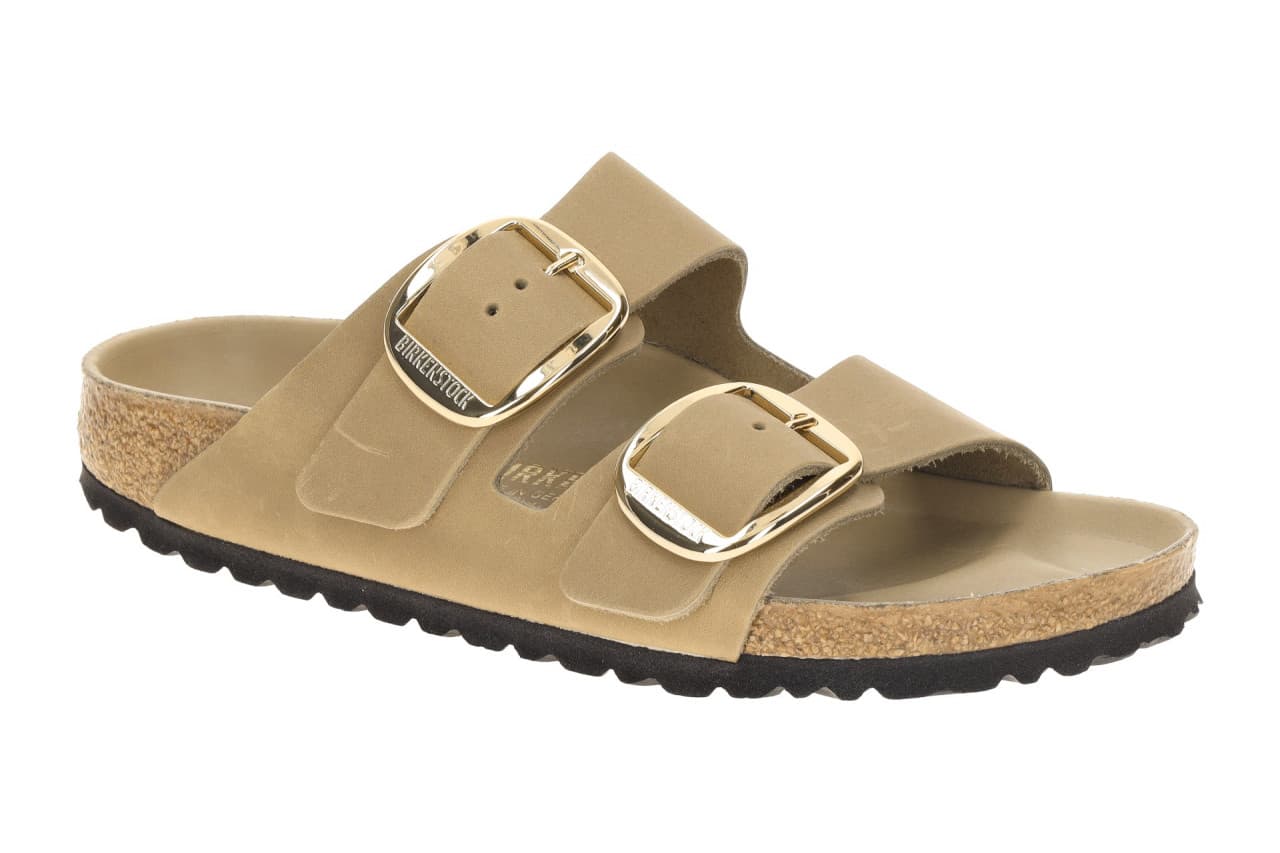 Birkenstock Damen Pantoletten Arizona Big Buckle tabacco brown Echtleder Fu?bett