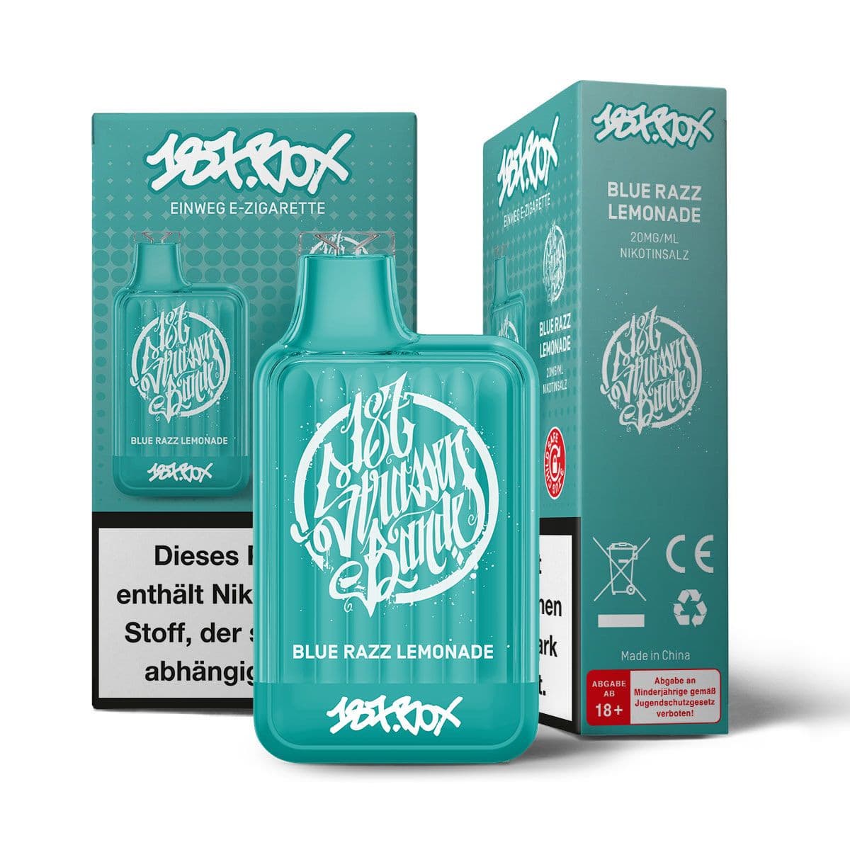 187 Strassenbande Box Vape - Blue Razz Lemonade E-Shisha 600 Züge
