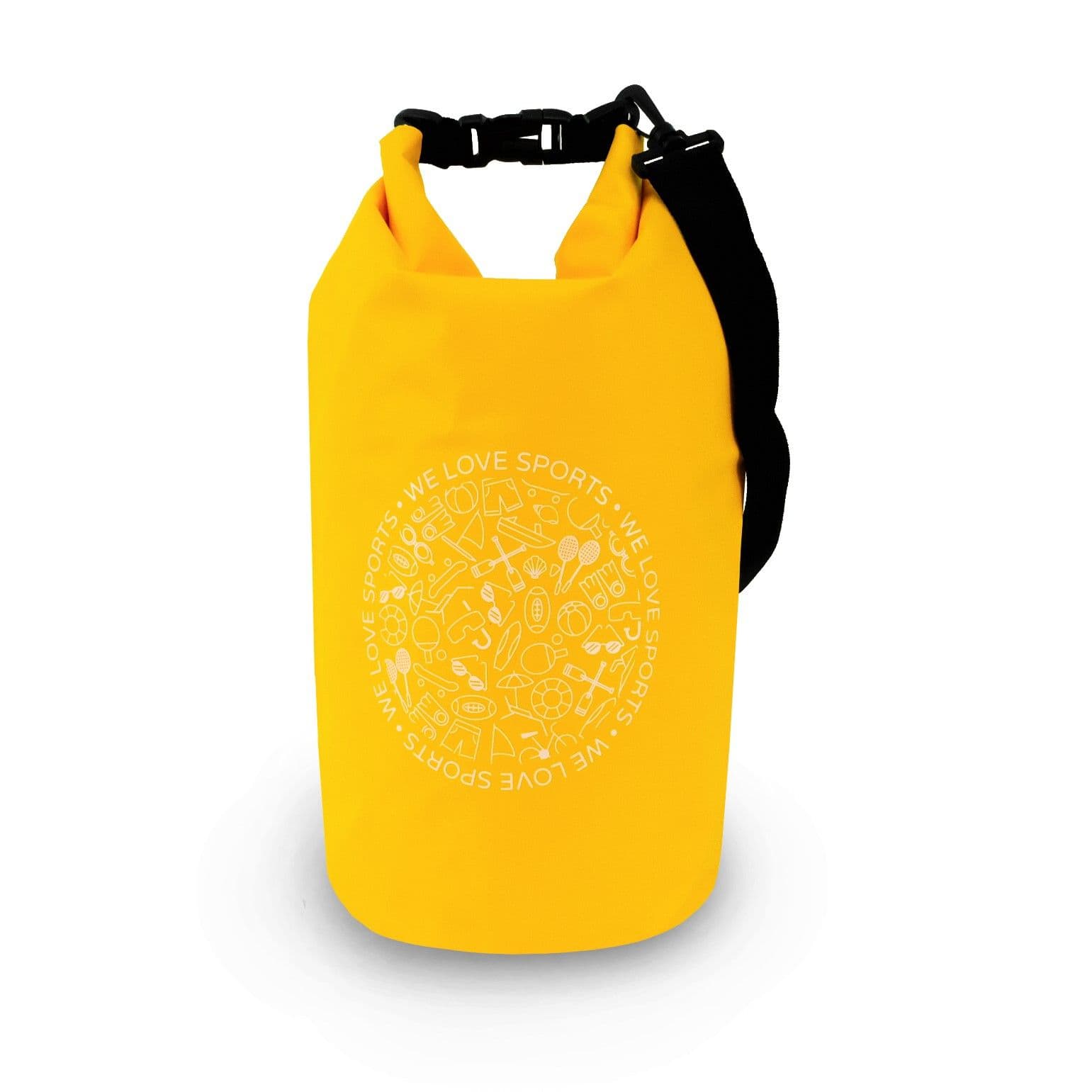 Wasserdichte Tasche Aquino, 10l, Gelb, Seesack/Packsack mit Tragegurt | FASports