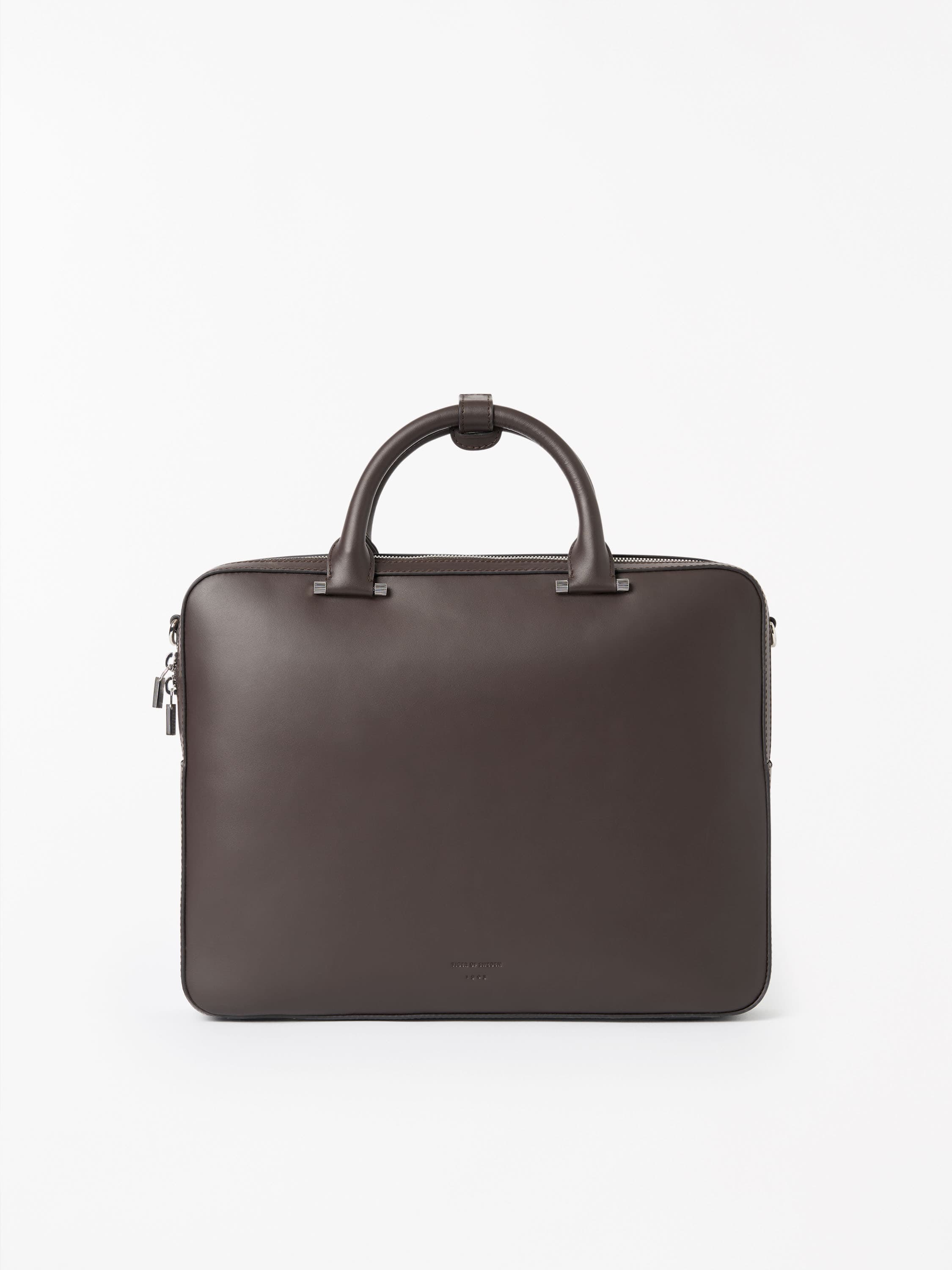 Valise Lederaktentasche von Tiger of Sweden - Carnaby-Leder, Reißverschluss, Dark Brown, ONE SIZE