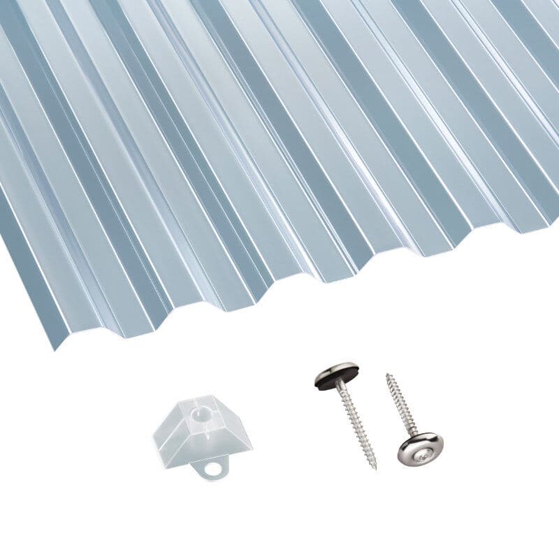 Terrassendach-Set | PET | Spundwand | 70/18 | 1,1 mm | glatt | klar