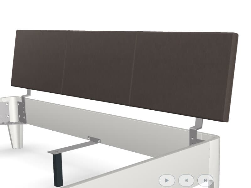 Hasena Polster Kopfteil Arora 200 cm Boston mocca (652)