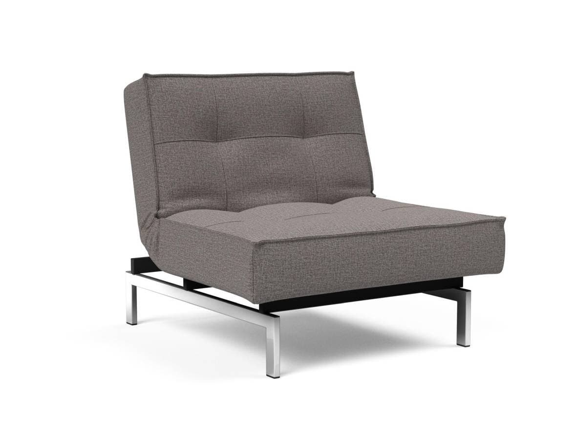Innovation Splitback Stuhl Chrom / Mattschwarz 521 Mixed Dance Grey