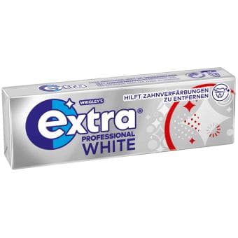 Extra Professional White 10er - Zuckerfreie Kaugummi-Dragees - Minz-Geschmack - Zahnpflege-Kaugummi - Für frischen Atem. 10 zuckerfreie mit und