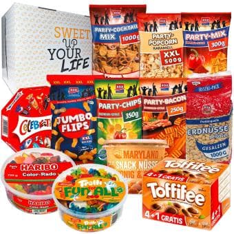 World of Sweets Party-Box XXL - Große Themen-Box mit Süßigkeiten - Ideal für die nächste Party - Bunter Mix - Leckere Präsentbox -