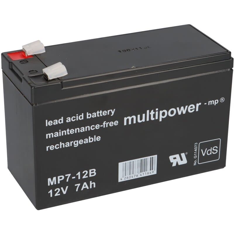 Multipower MP7-12B AGM Bleiakku 12V 7Ah – F6,3
