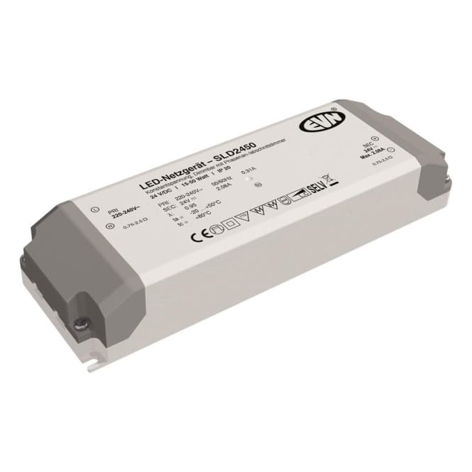 EVN LED-Netzgerät 24V/DC IP20 SLD2450 15-50W dimmbar Phase 184x61x32mm